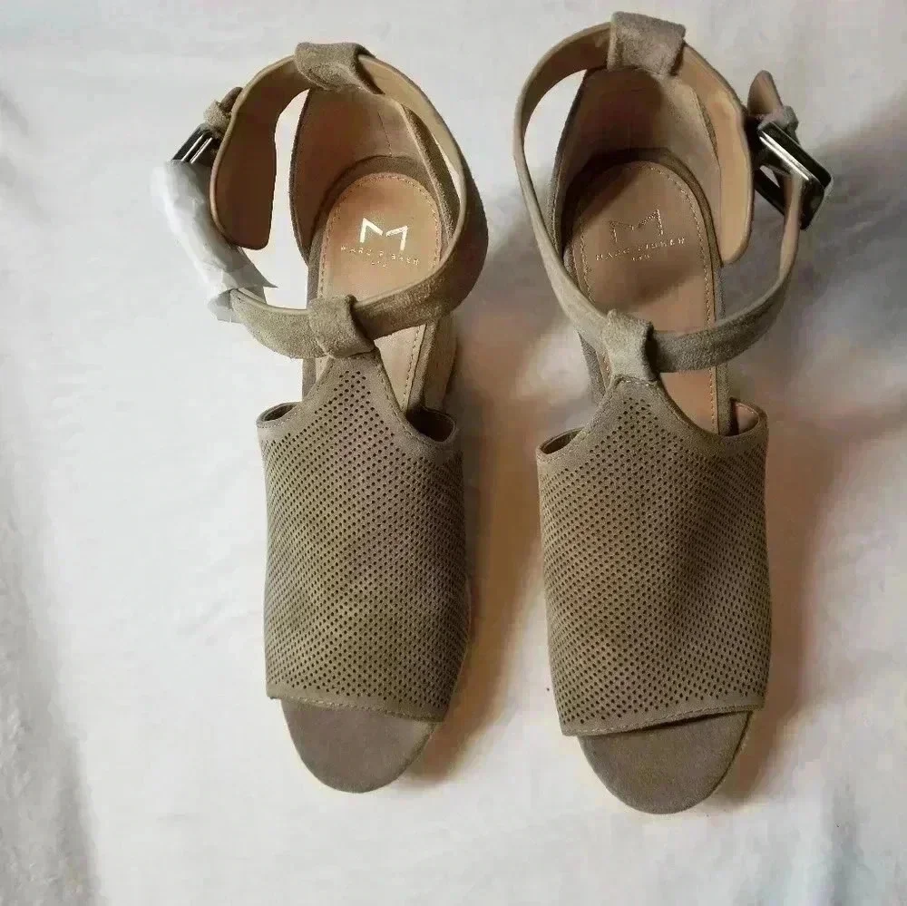 Marc Fisher perforated spandrille open toe